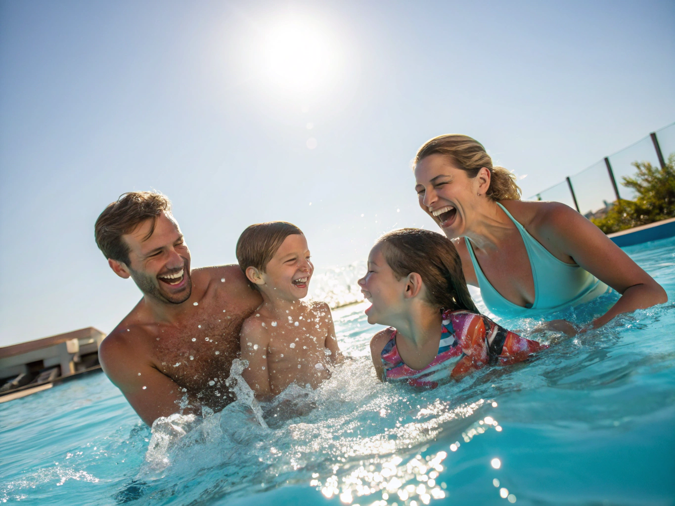 Family enjoying a day at the Dolfin park